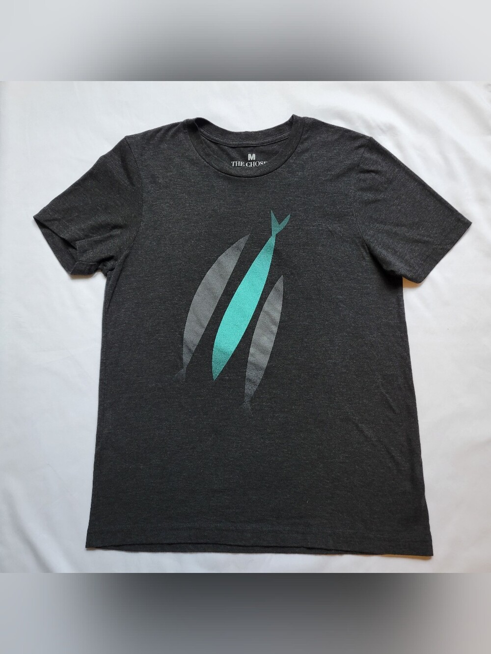 The Chosen Grey T Shirt 3 Fishes Logo Sz Medium